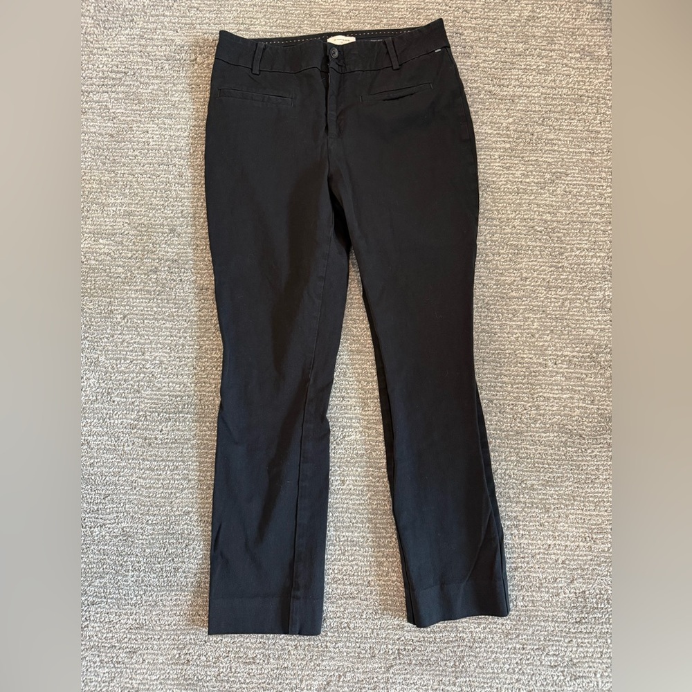 Anthropologie Essential Slim Black Pants 8 Tailored Skinny Work Career Trousers